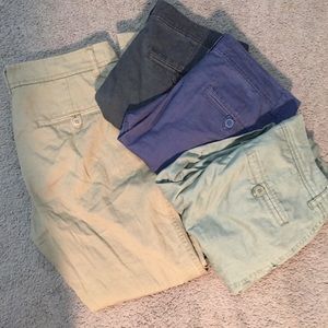 Four pairs of wool rich crop dress pants